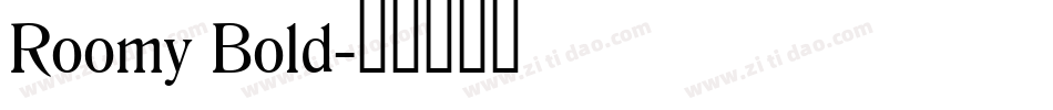 Roomy Bold字体转换